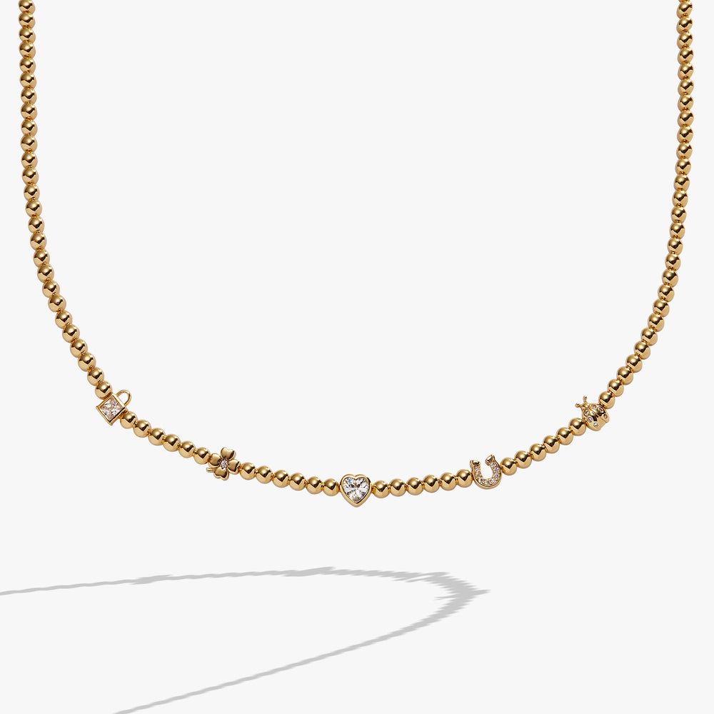Love and Luck Tennis Necklace Gold | Alex and Ani