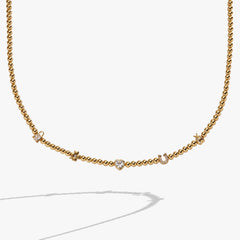 Love and Luck Tennis Necklace Gold | Alex and Ani