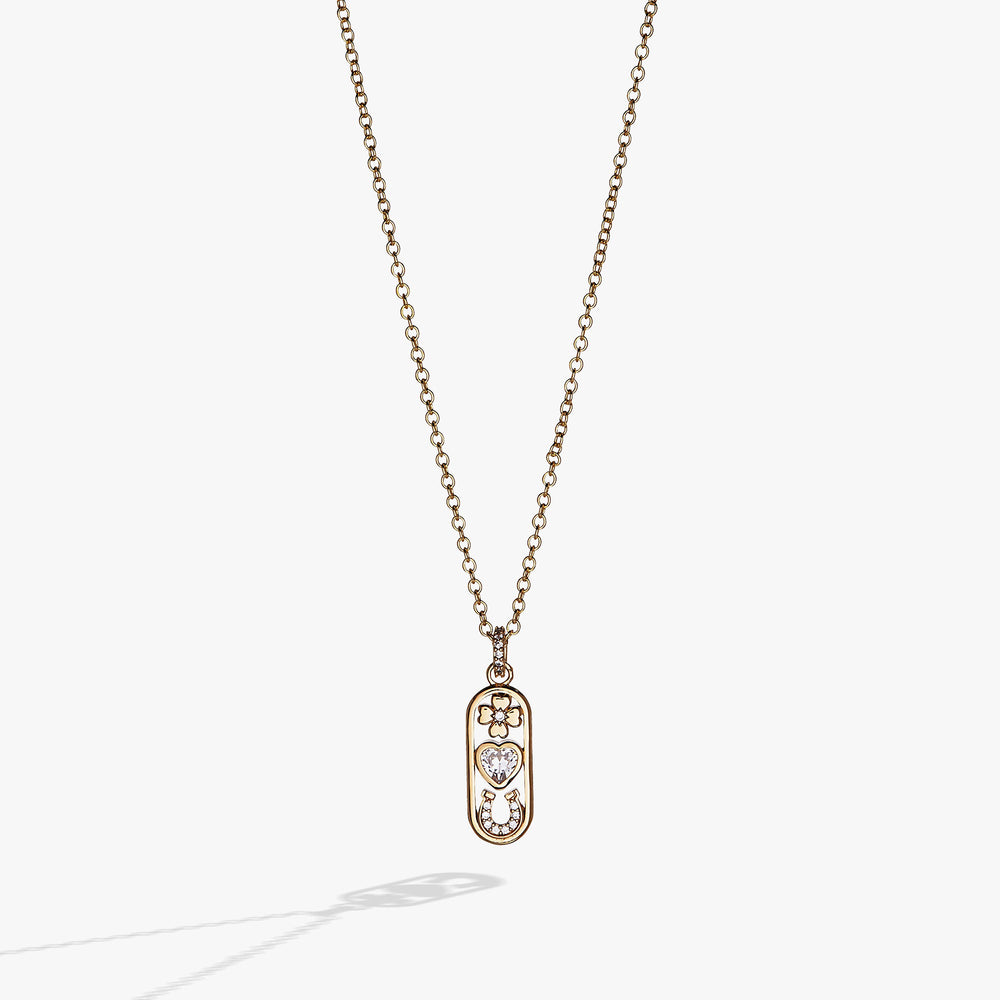 Love and Luck Pendant Necklace Gold | Alex and Ani