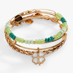 St. Patrick’s Day Set of 3 Charm Bangles Gold | Alex and Ani