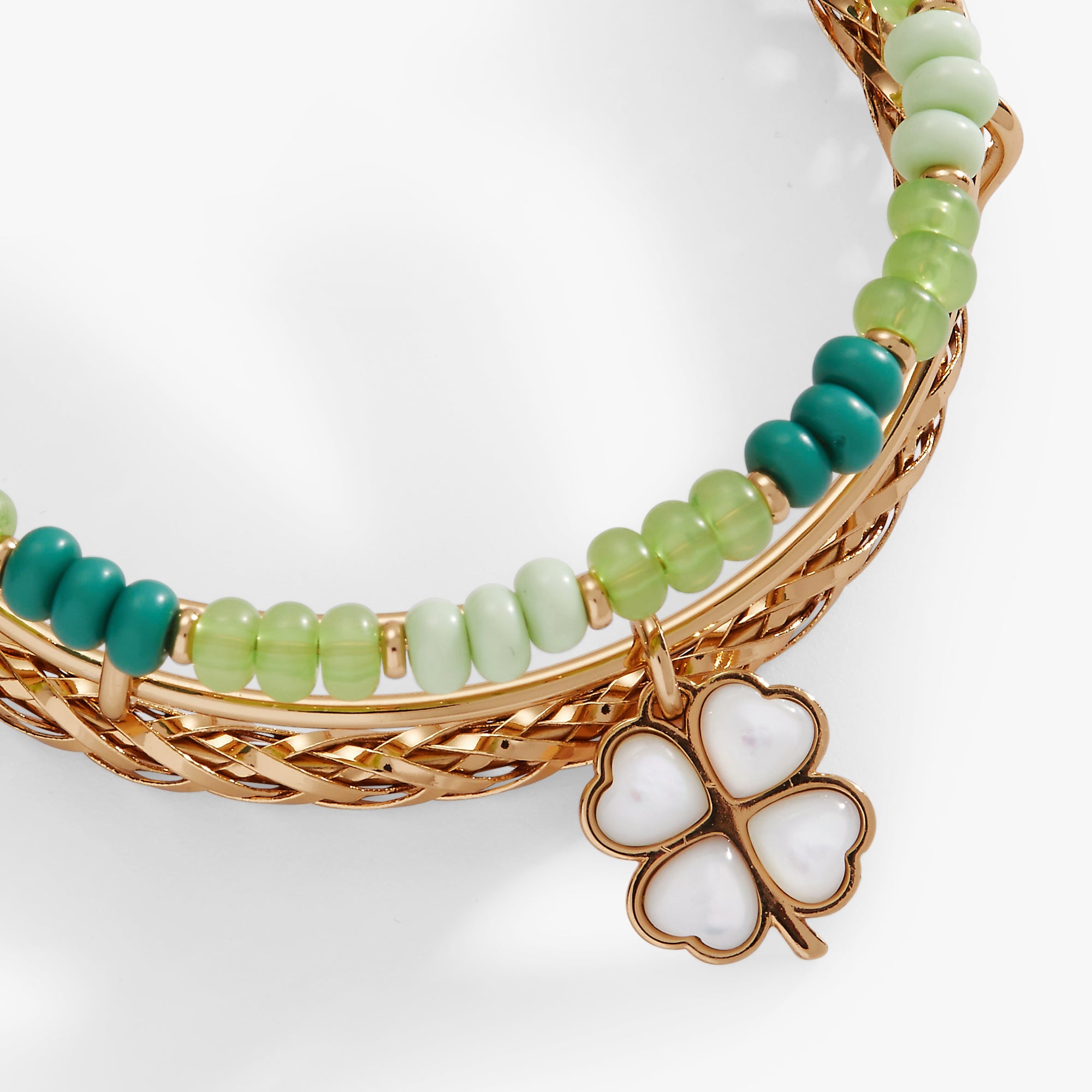 St. Patrick’s Day Set of 3 Charm Bangles Gold | Alex and Ani