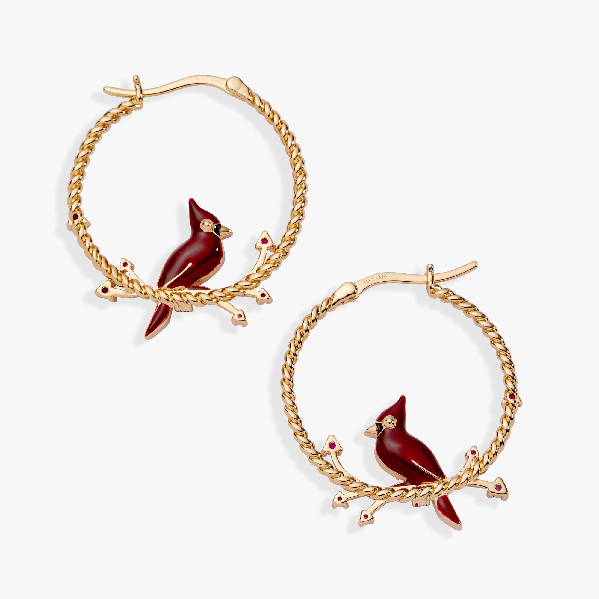 Cardinal Hoop Earrings Silver | Alex and Ani