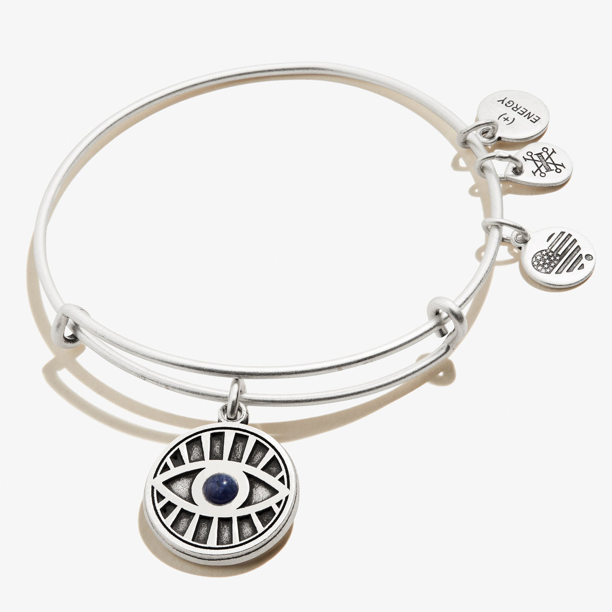 Evil Eye + Sodalite Charm Bangle Bracelet - Alex and Ani Rafaelian Silver | Alex and Ani