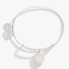 Peridot August Birthstone Charm Bangle Silver | Alex and Ani