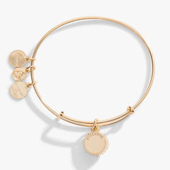 Topaz November Birthstone Charm Bangle Gold | Alex and Ani