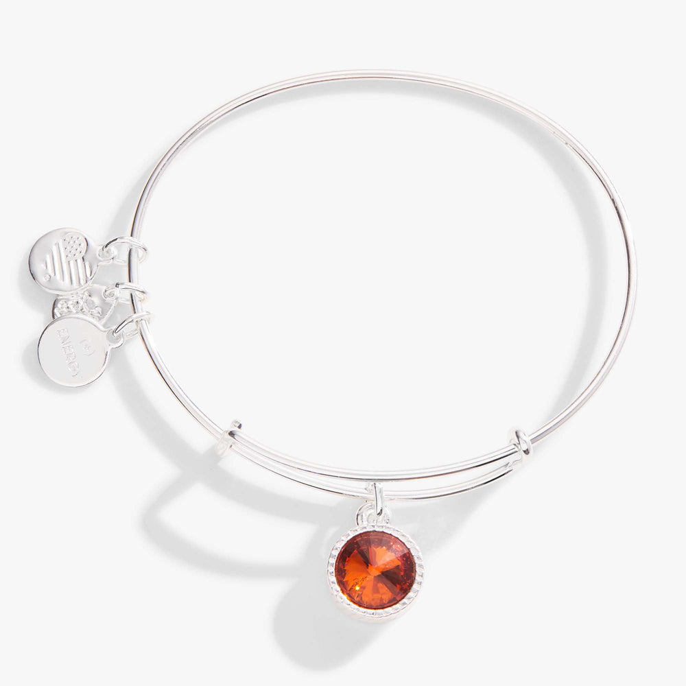 Topaz November Birthstone Charm Bangle Gold | Alex and Ani