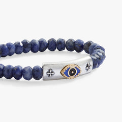 Antique Evil Eye Stretch Bracelet Two Tone | Alex and Ani