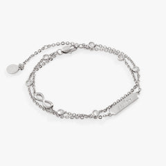 Sister Infinity Chain Double Strand Bracelet Silver | Alex and Ani