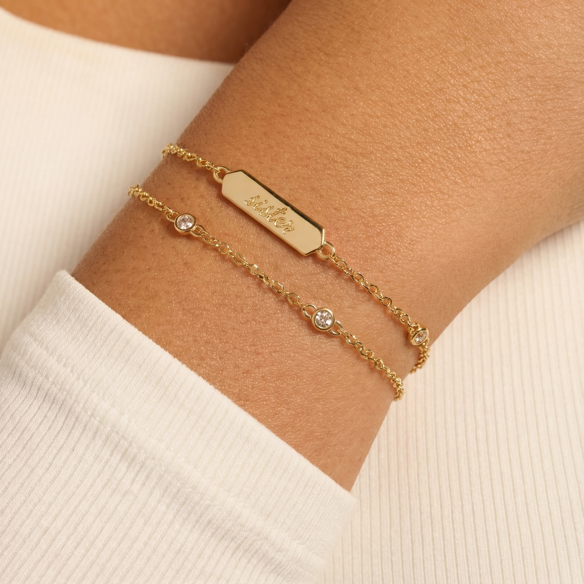 Sister Infinity Chain Double Strand Bracelet Silver | Alex and Ani