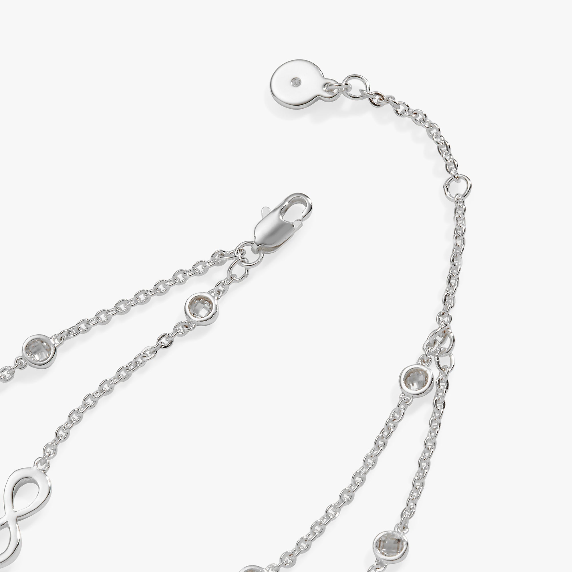 Sister Infinity Chain Double Strand Bracelet Silver | Alex and Ani