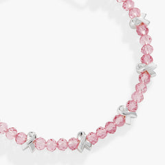 Breast Cancer Awareness Pink Ribbon Bangle Silver | Alex and Ani