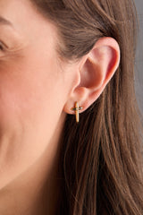 4:13 Cross Stud Earrings Gold | Alex and Ani