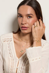 Festival Stranded Butterfly Necklace Gold | Alex and Ani