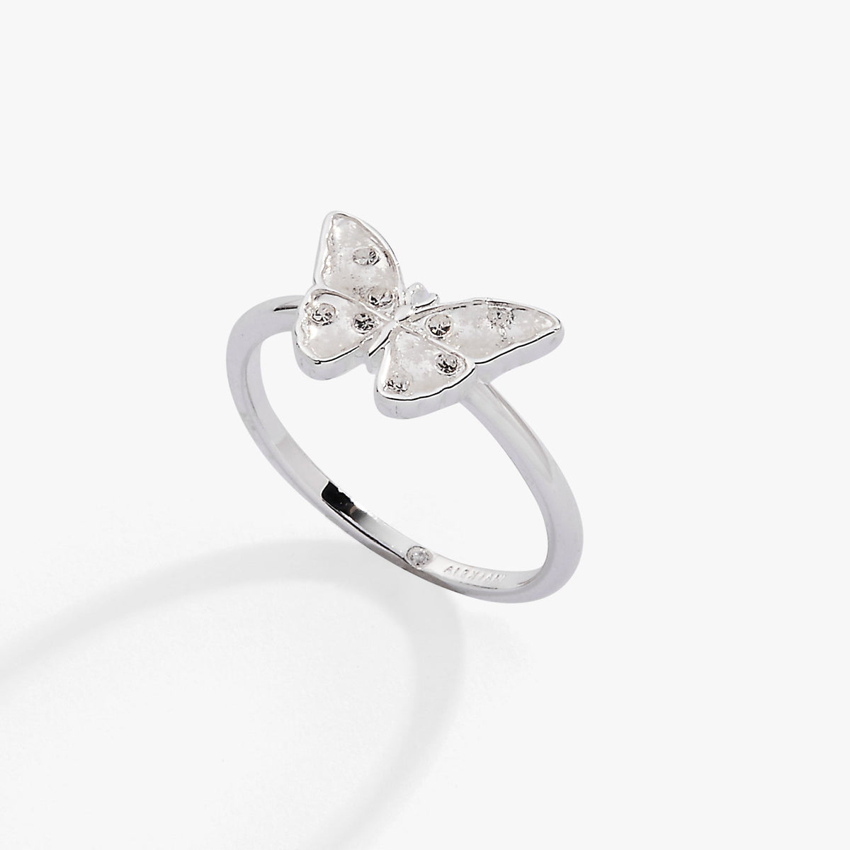 Glass Butterfly Statement Ring Silver | Alex and Ani