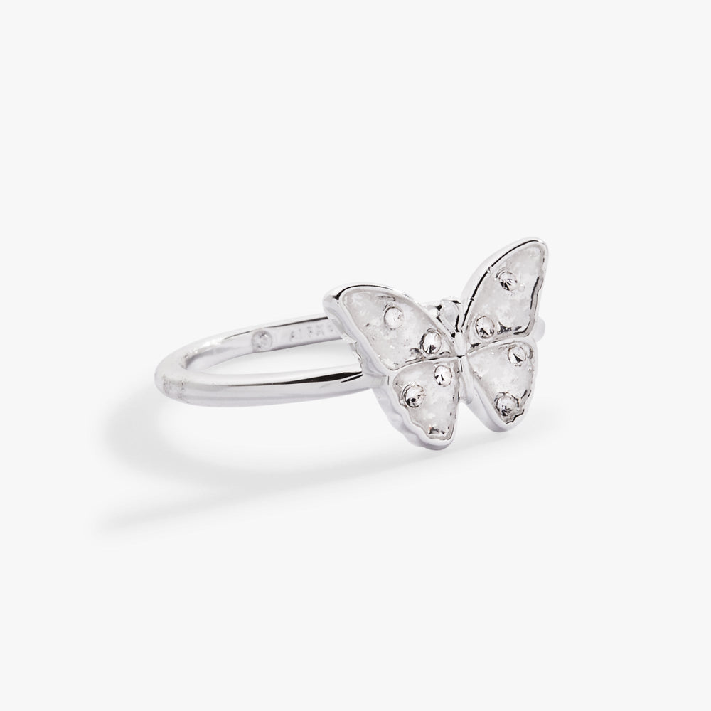 Glass Butterfly Statement Ring Silver | Alex and Ani