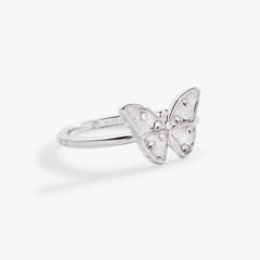 Glass Butterfly Statement Ring Silver | Alex and Ani