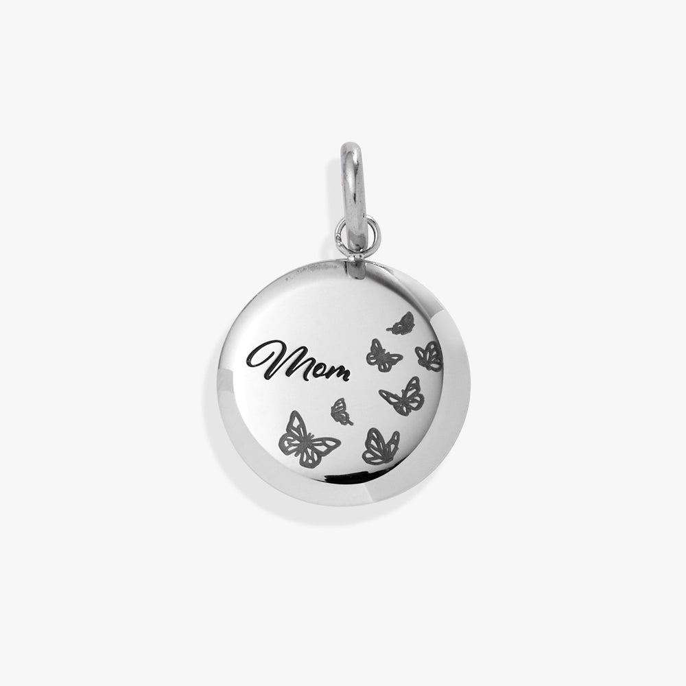 Mom Butterfly Disc Charm Stainless Steel Gold | Alex and Ani