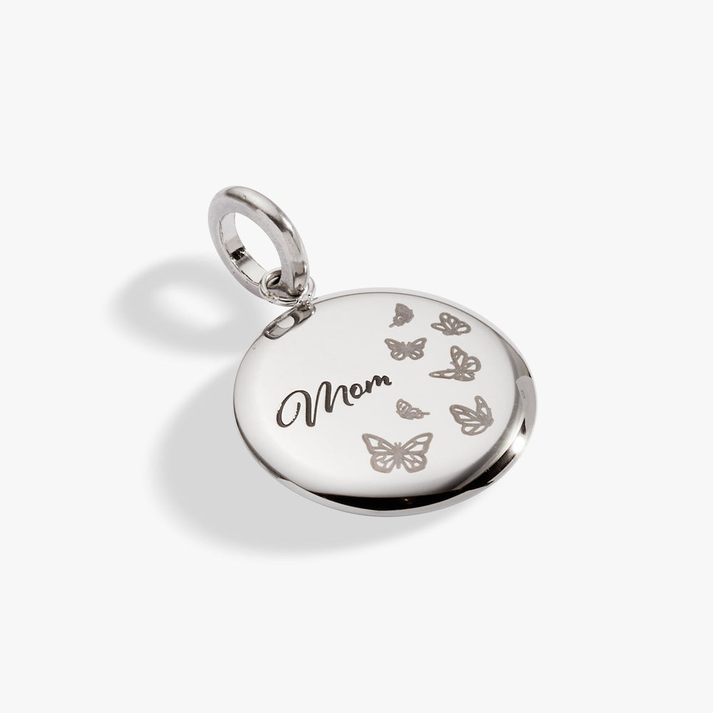 Mom Butterfly Disc Charm Stainless Steel Gold | Alex and Ani