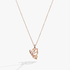 Goliath Openwork Butterfly Pendant Rose Silver | Alex and Ani