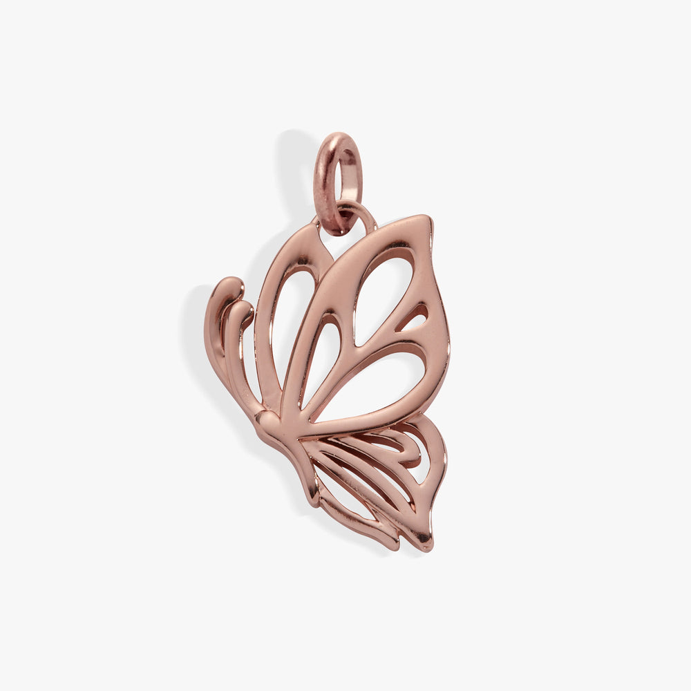 Goliath Openwork Butterfly Charm Rose Silver | Alex and Ani