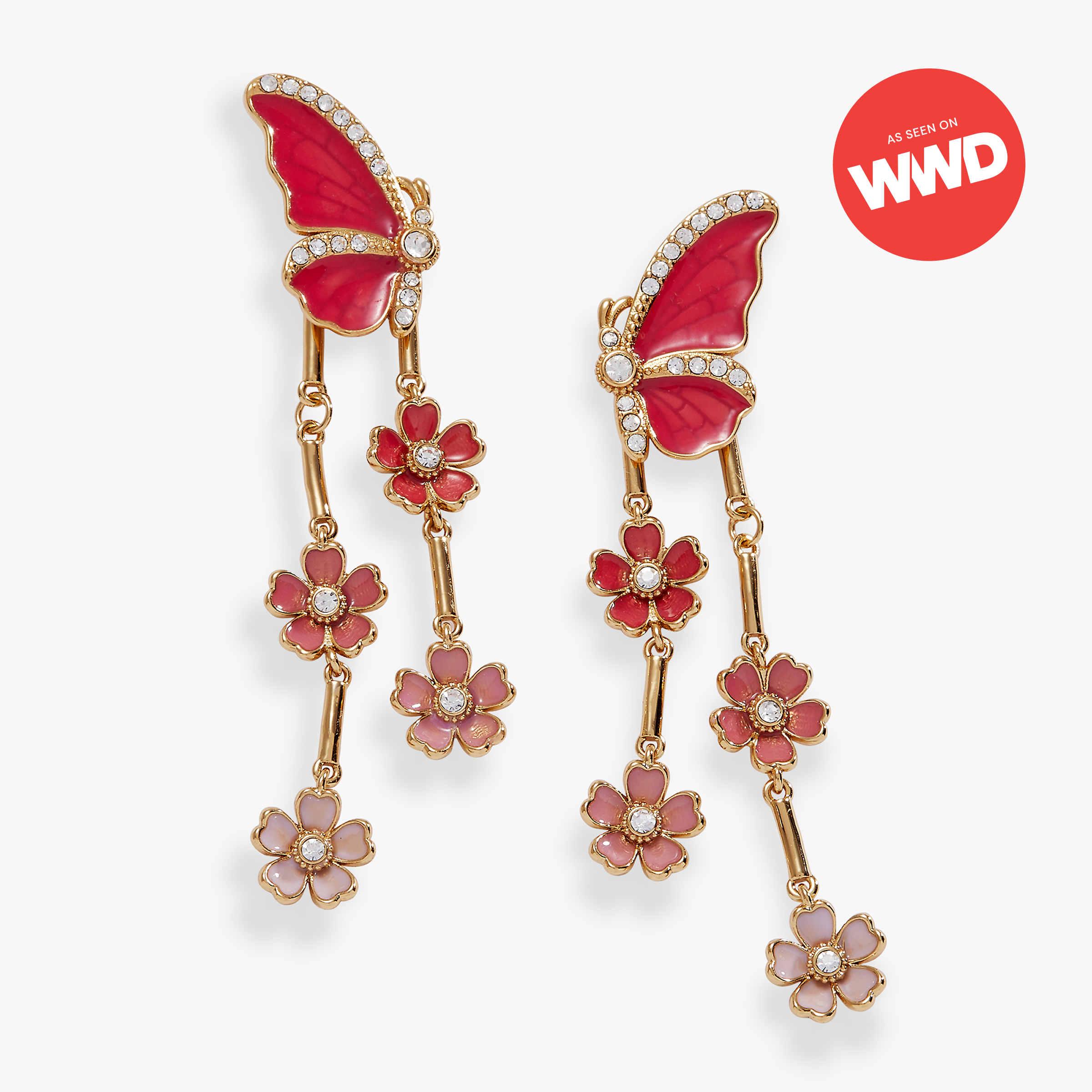 New York Botanical Garden Butterfly Statement Earrings Gold | Alex and Ani