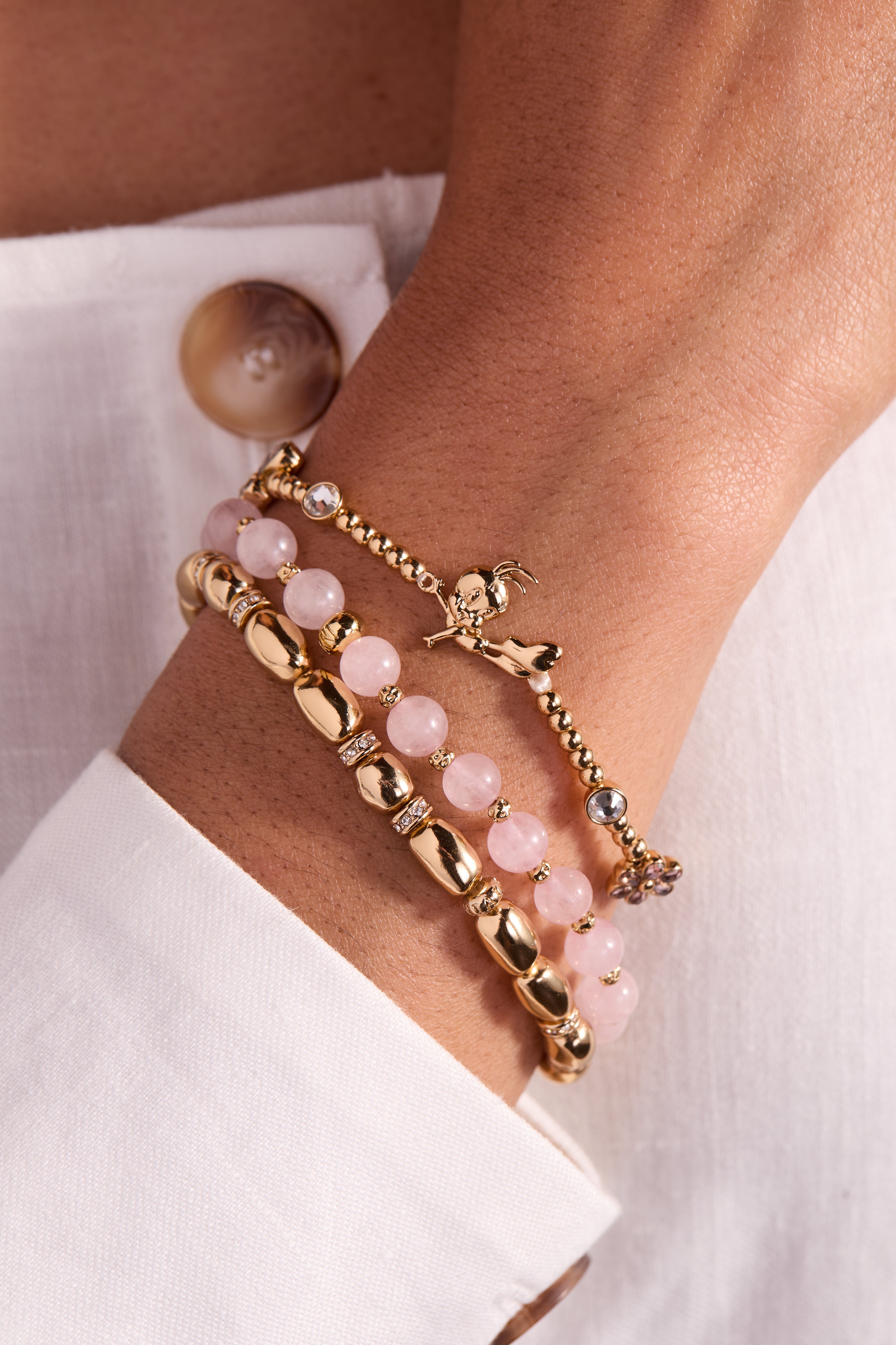 Looney Tunes - Tweety Beaded Stretch Bracelet Gold | Alex and Ani