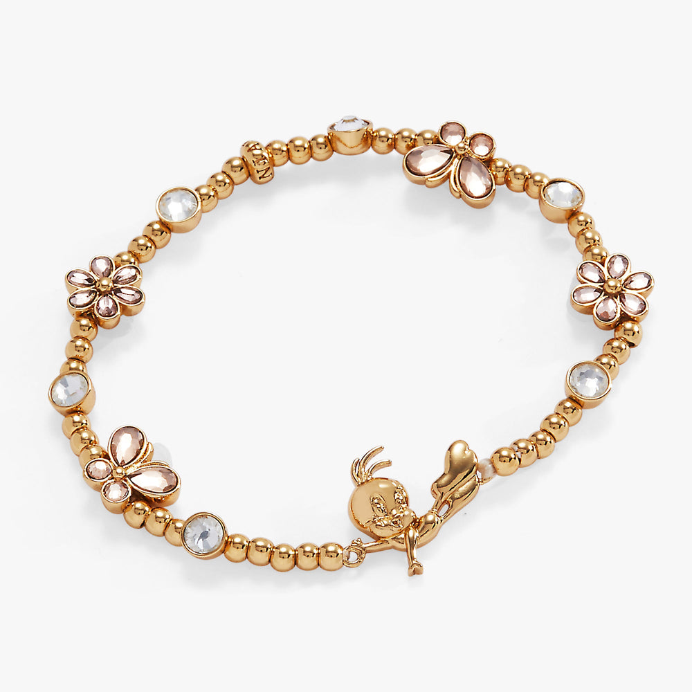 Looney Tunes - Tweety Beaded Stretch Bracelet Gold | Alex and Ani