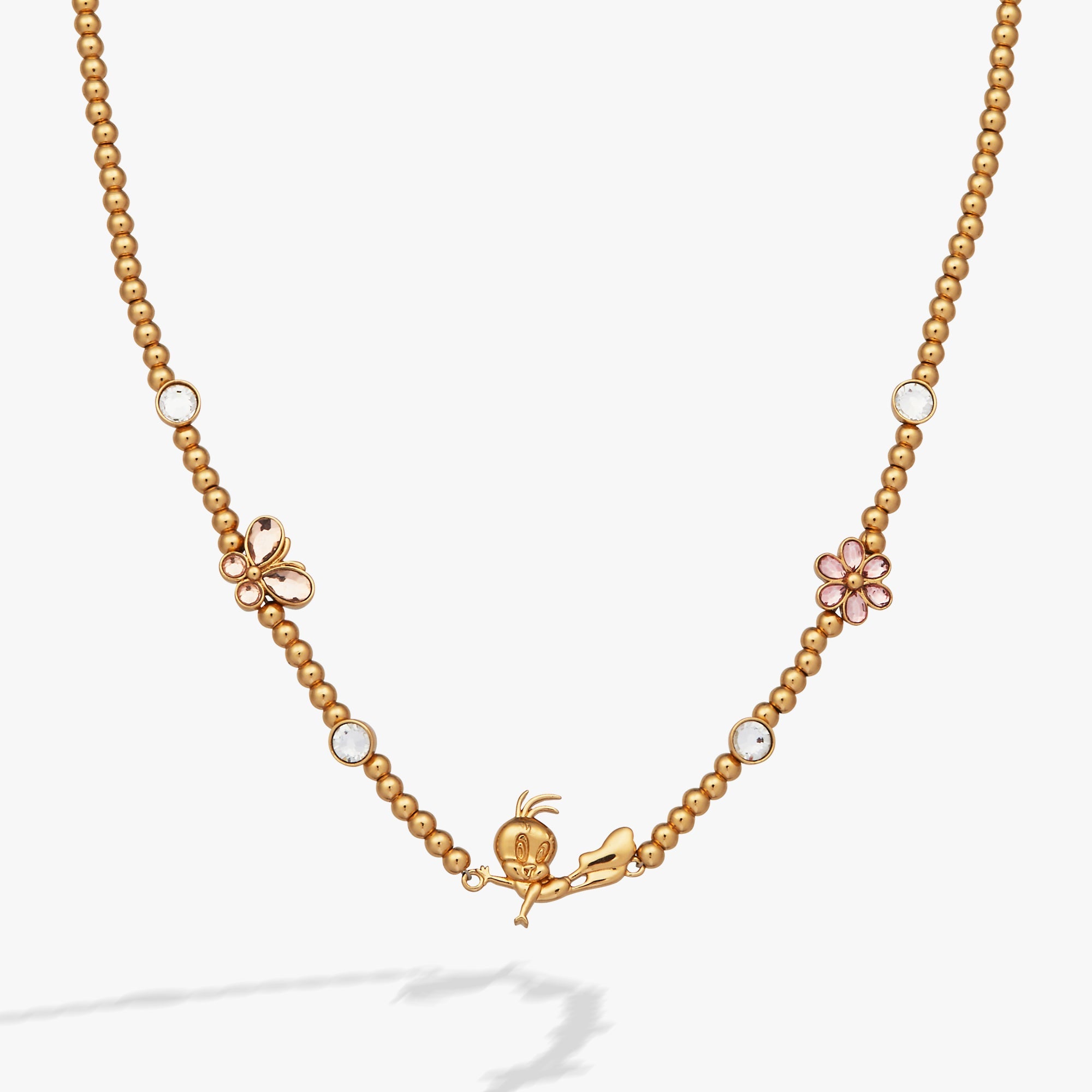 Looney Tunes - Tweety Beaded Necklace Gold | Alex and Ani