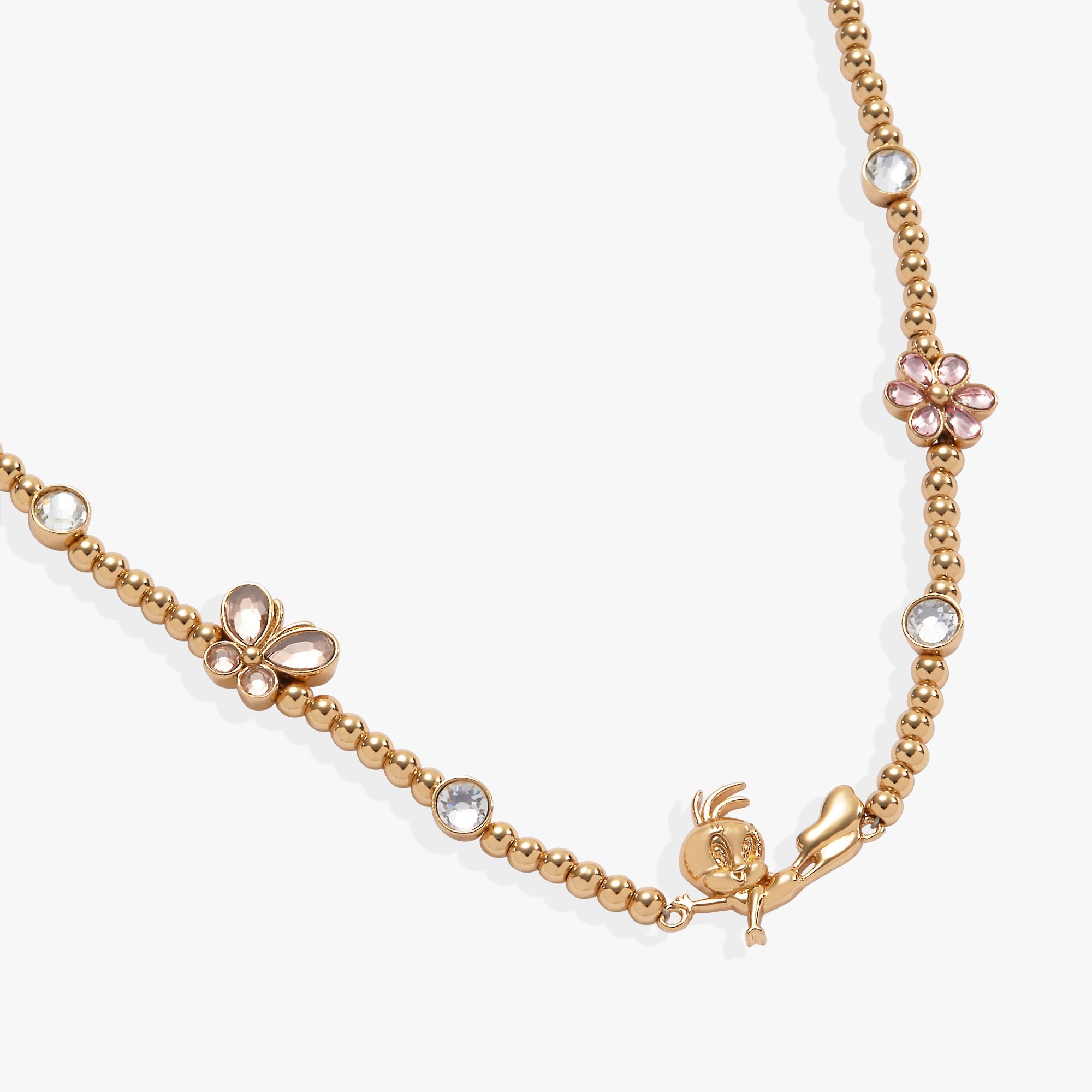 Looney Tunes - Tweety Beaded Necklace Gold | Alex and Ani