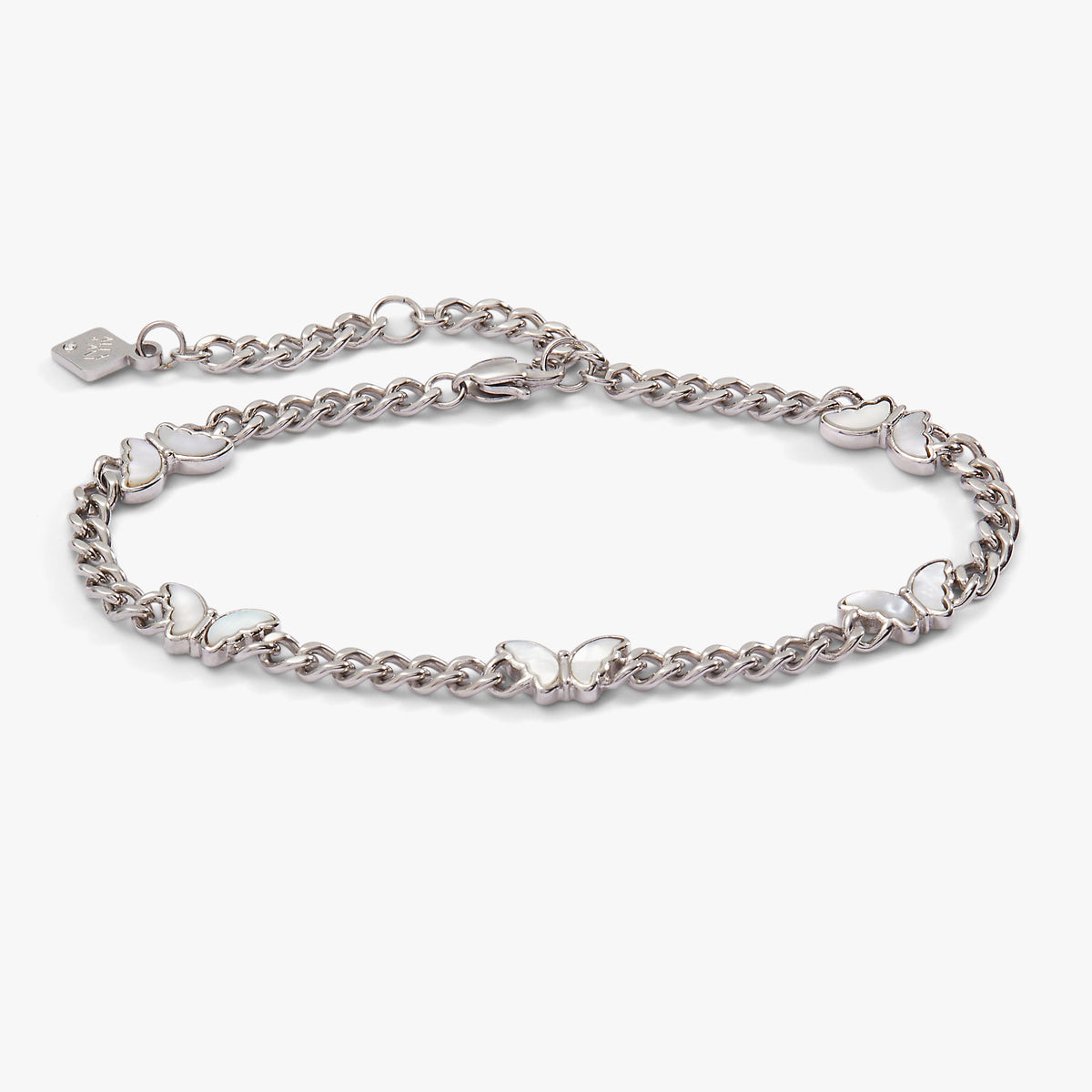 Butterfly Curb Chain Bracelet Stainless Steel Silver | Alex and Ani