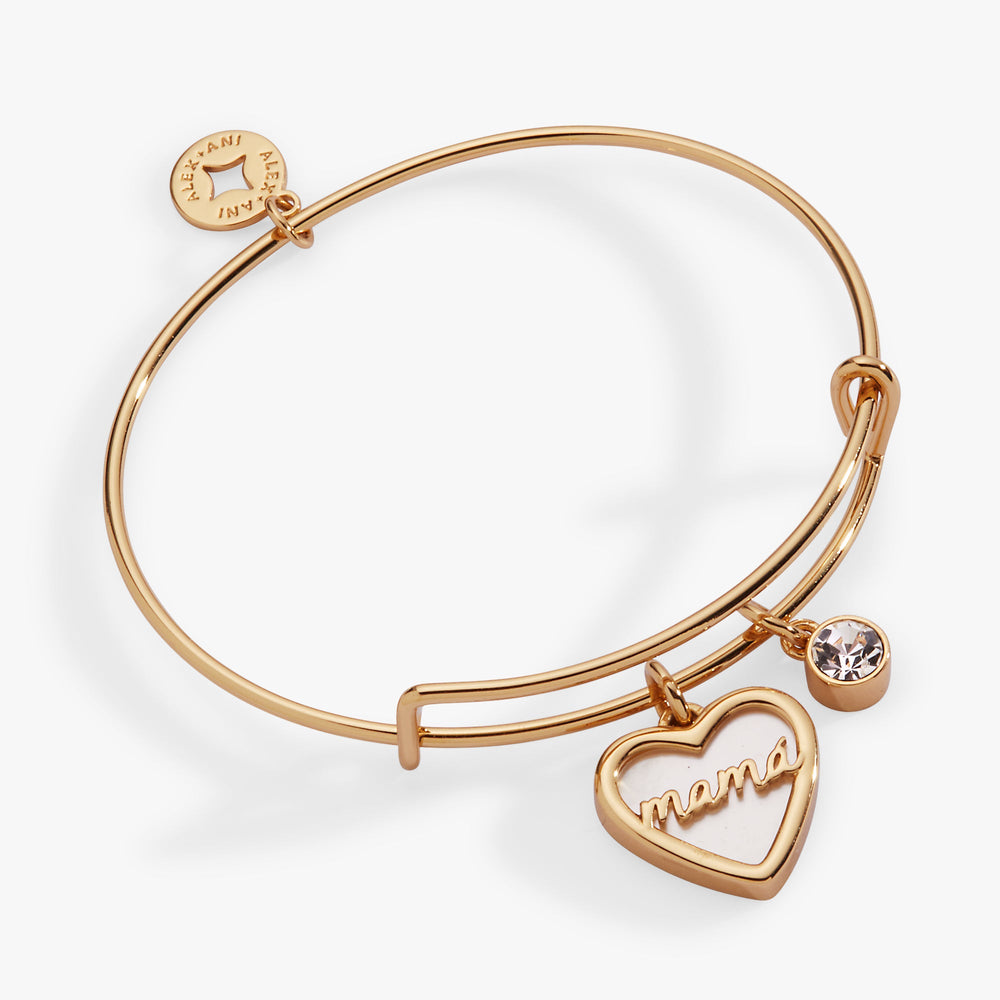 Mama Heart Charm Bangle Gold | Alex and Ani