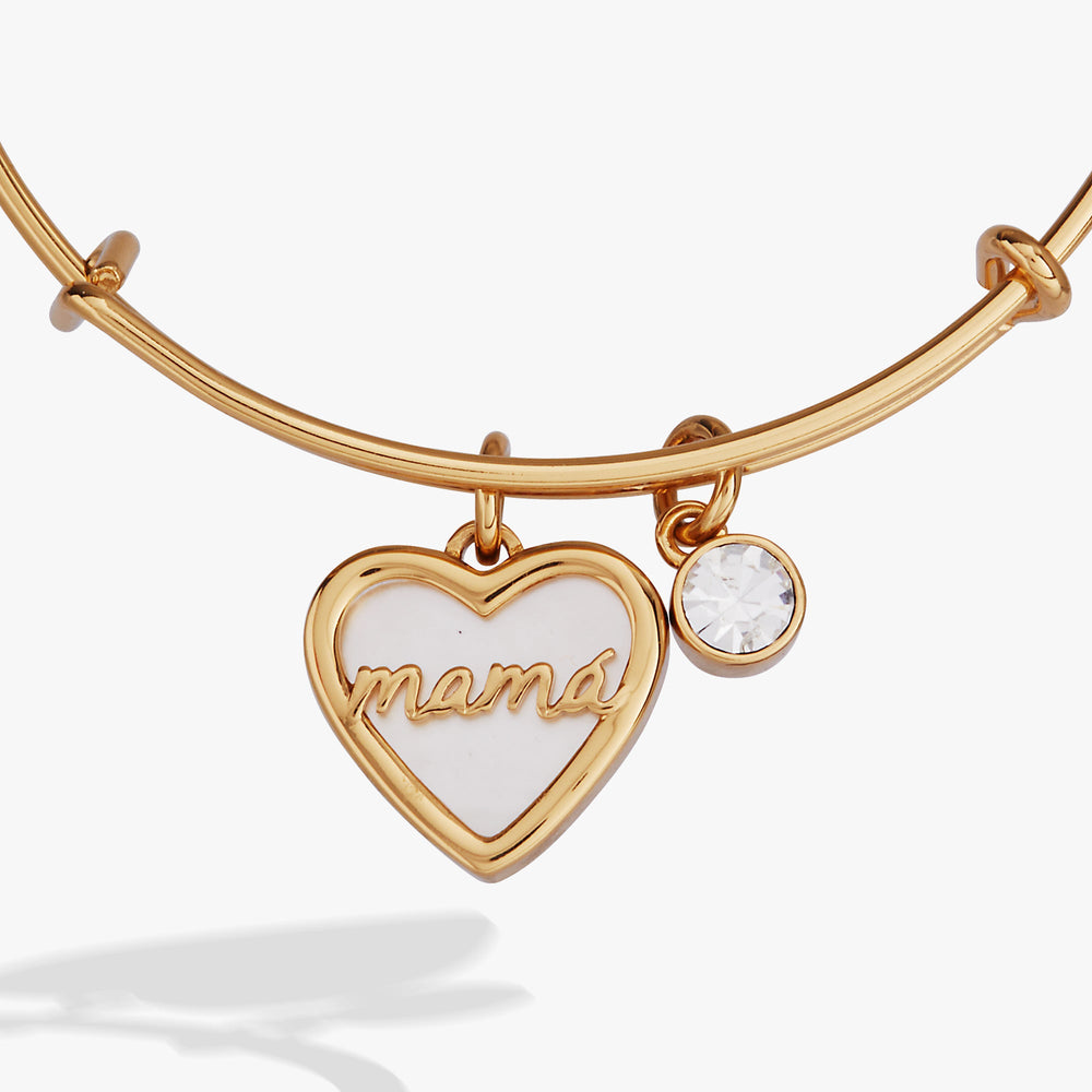 Mama Heart Charm Bangle Gold | Alex and Ani