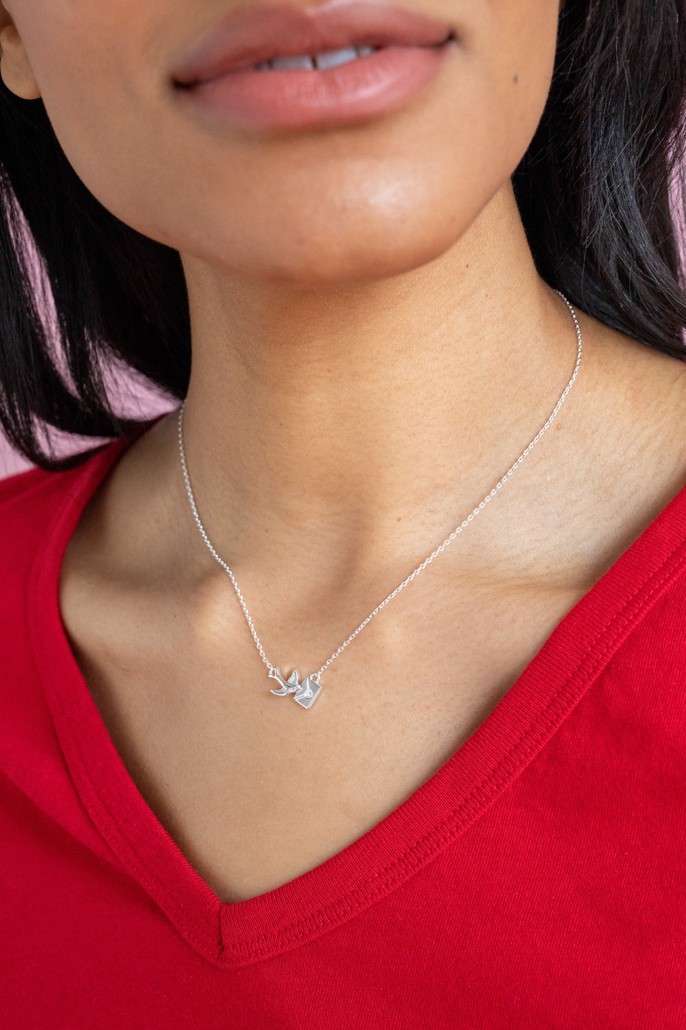 Love Letter Inline Necklace Silver | Alex and Ani