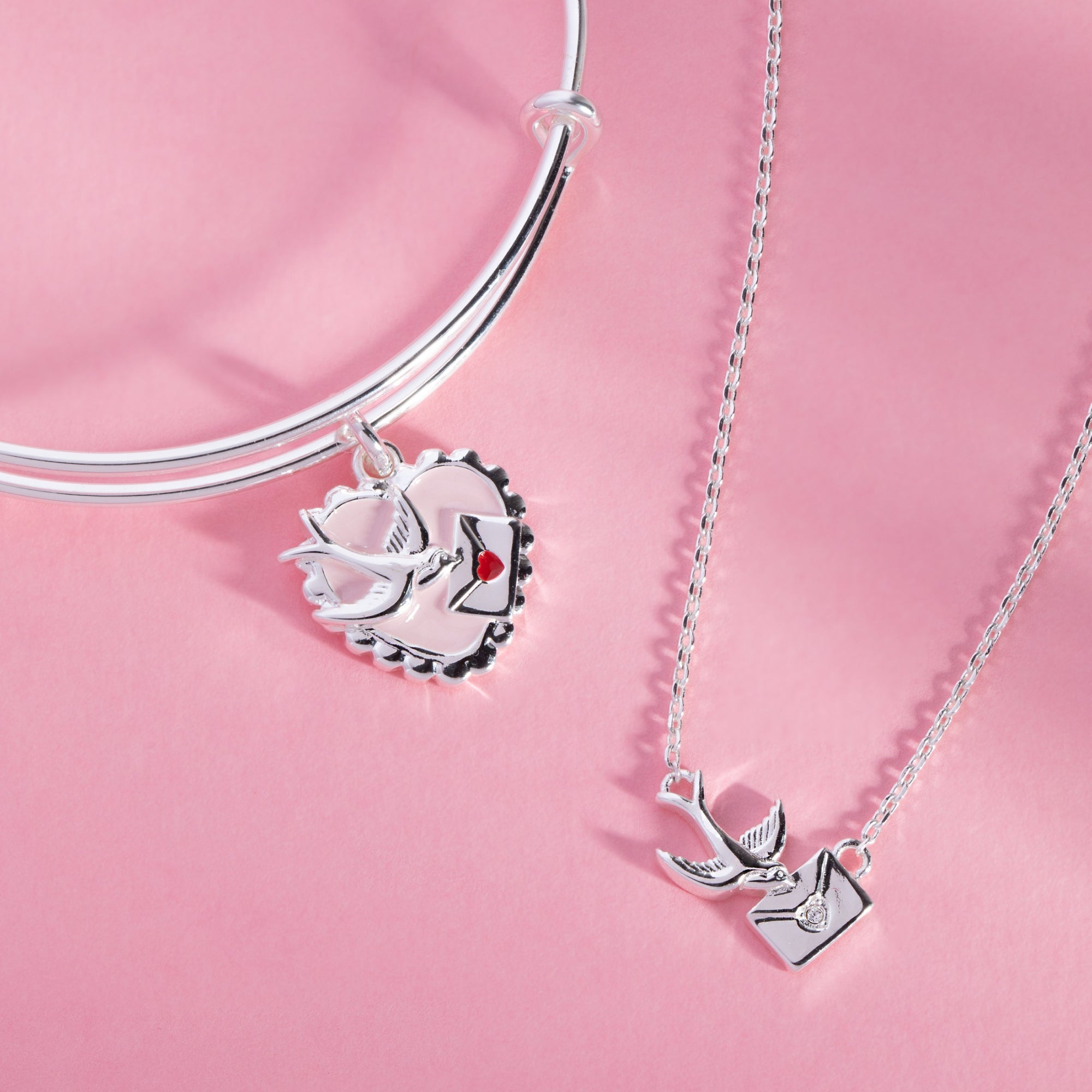 Love Letter Inline Necklace Silver | Alex and Ani
