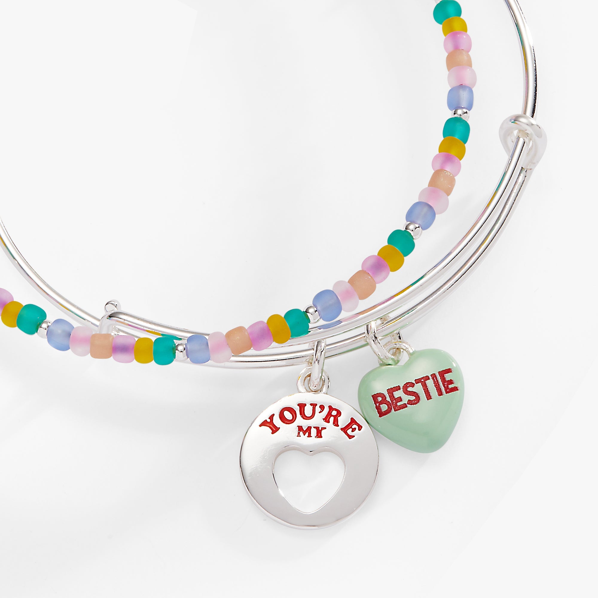 Sweet Hearts EWB- beaded 2 set bestie Silver | Alex and Ani