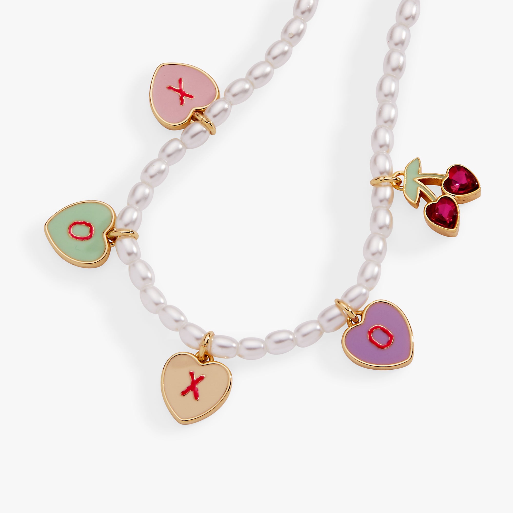 Sweethearts® Pearl ‘XOXO’ Charm Bracelet Gold | Alex and Ani