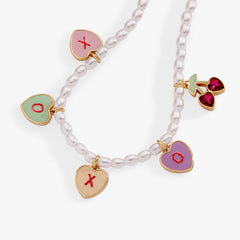 Sweethearts® Pearl ‘XOXO’ Charm Bracelet Gold | Alex and Ani