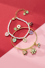 Sweethearts® Pearl ‘XOXO’ Charm Bracelet Gold | Alex and Ani
