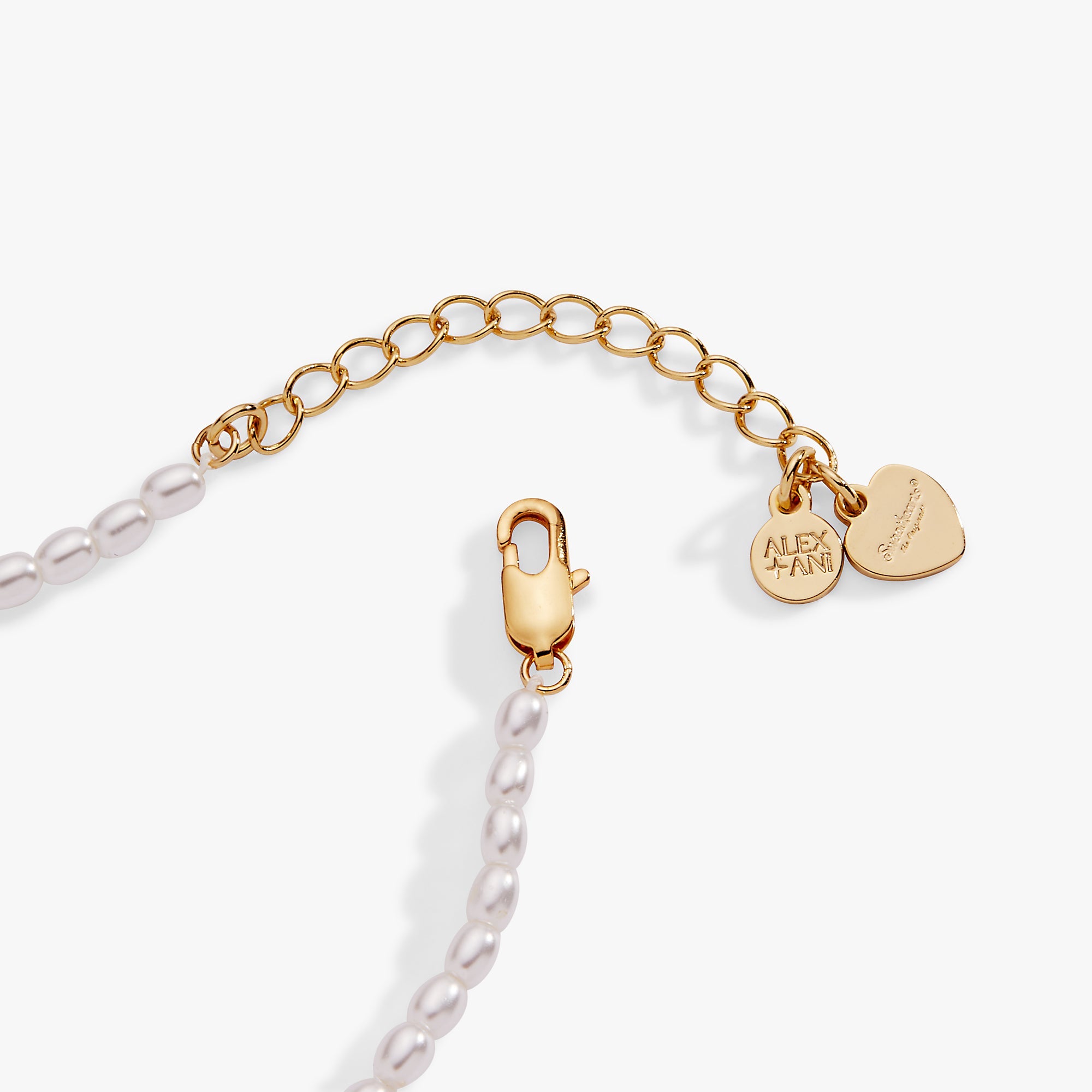 Sweethearts® Pearl ‘XOXO’ Charm Bracelet Gold | Alex and Ani