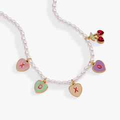 Sweethearts® Pearl ‘XOXO’ Charm Necklace Gold | Alex and Ani