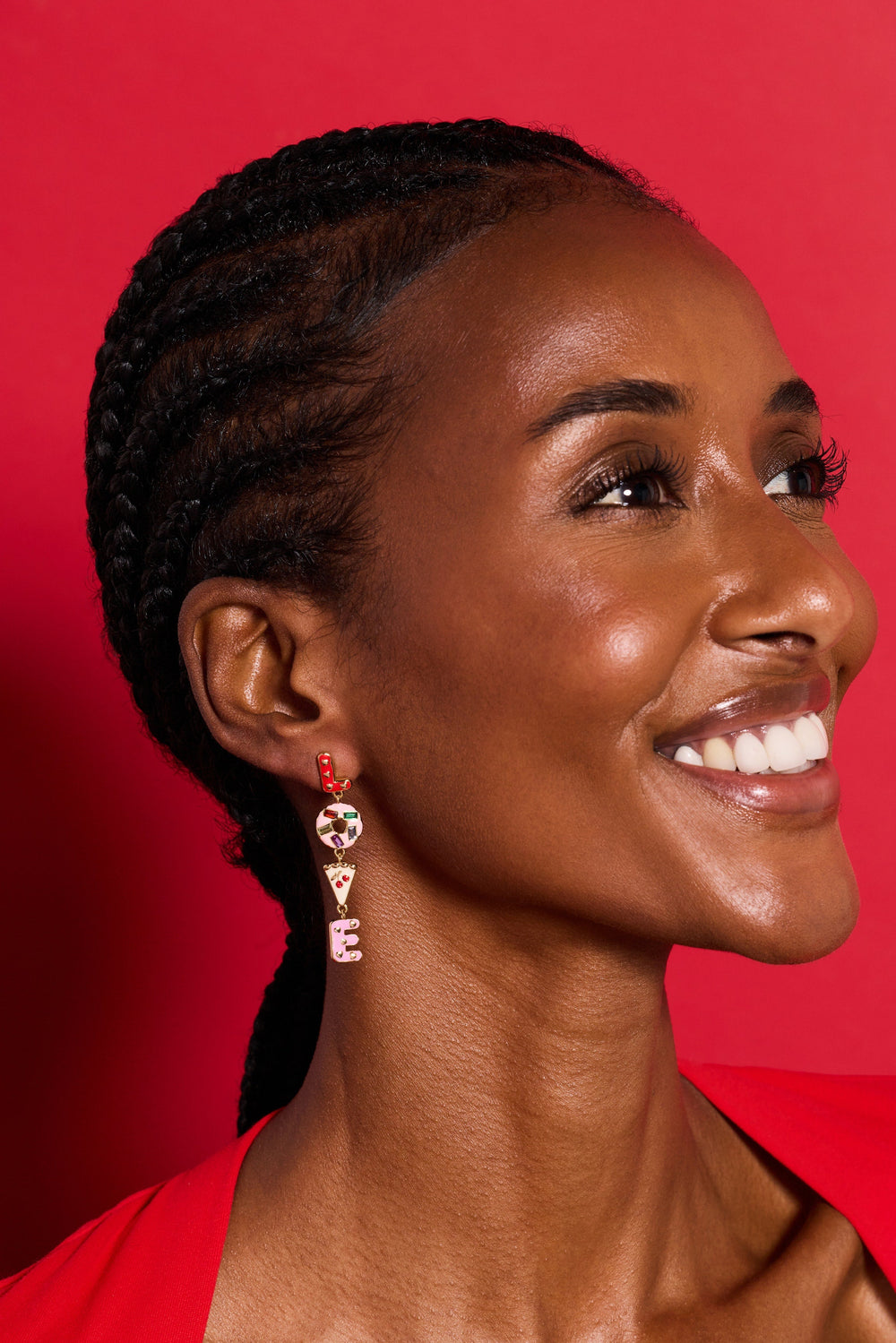 Sweet Shop LOVE Linear Earrings Gold | Alex and Ani