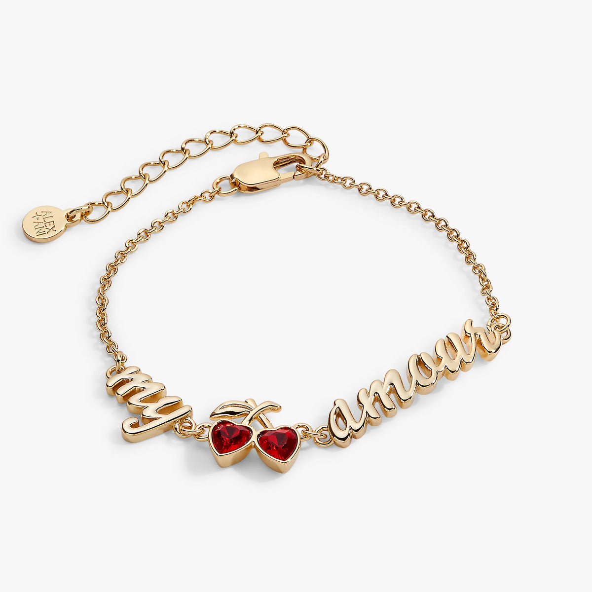 My Cherry Amour Linear Bracelet Gold | Alex and Ani