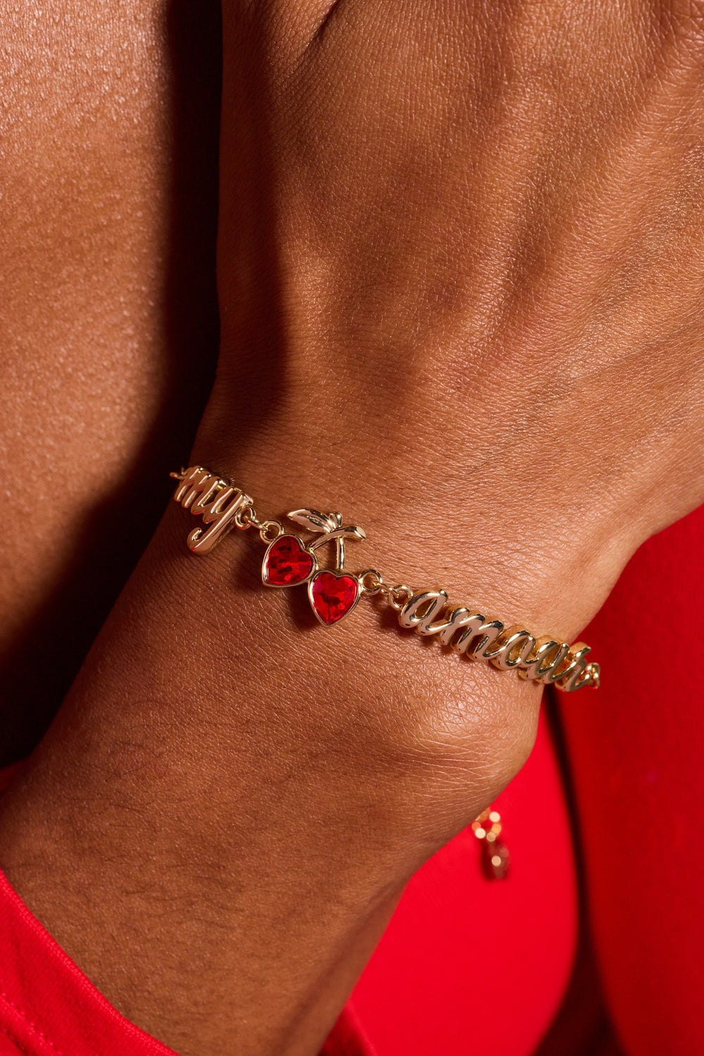 My Cherry Amour Linear Bracelet Gold | Alex and Ani