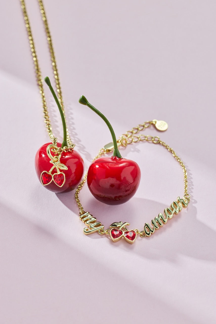 My Cherry Amour Linear Bracelet Gold | Alex and Ani