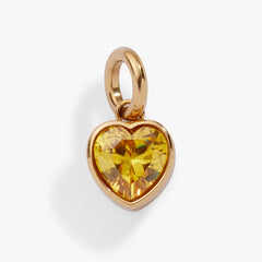 Balance' Heart Birthstone Charm-NOVEMBER Stainless Steel Gold | Alex and Ani