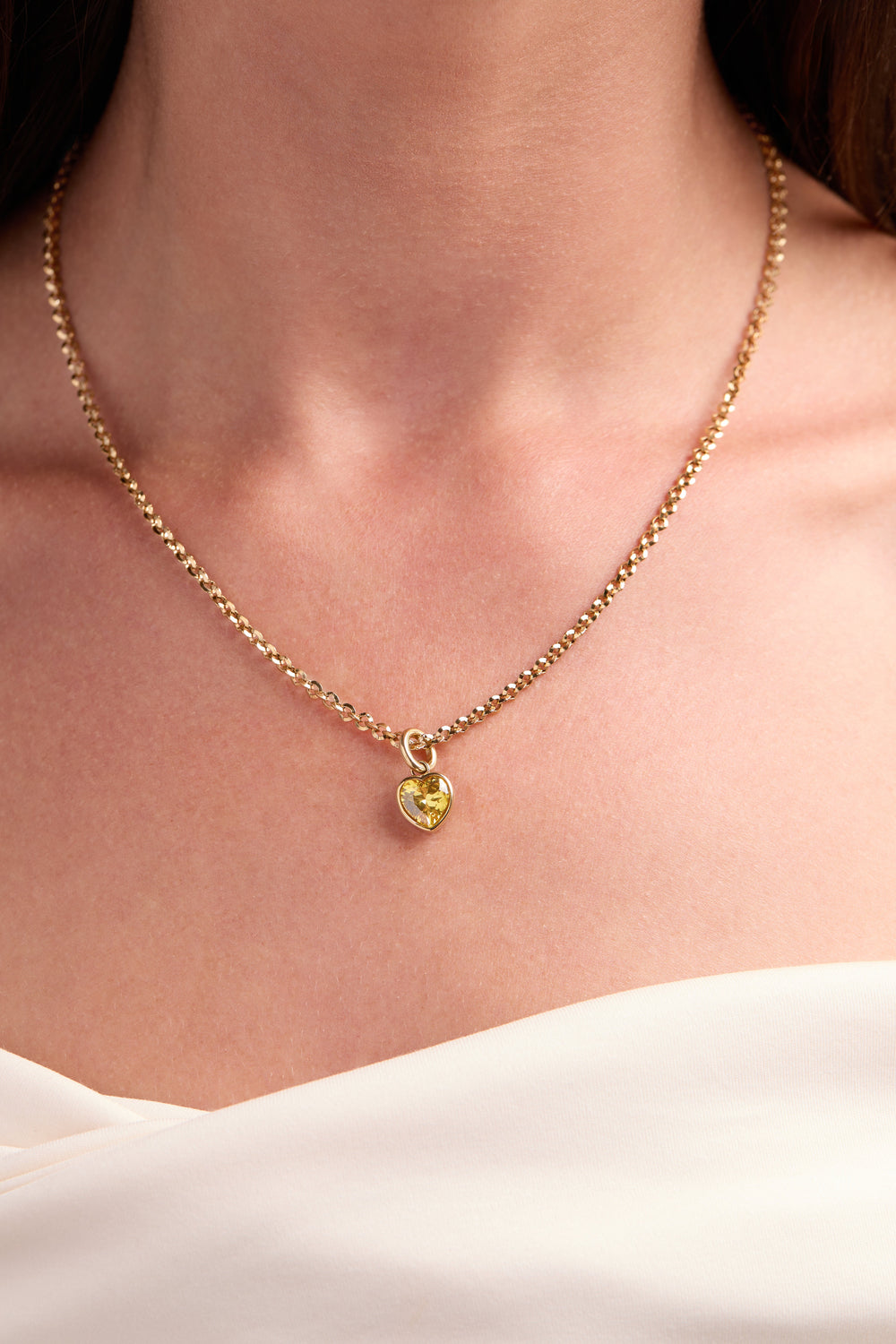 Balance' Heart Birthstone Charm-NOVEMBER Stainless Steel Gold | Alex and Ani