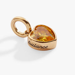 Balance' Heart Birthstone Charm-NOVEMBER Stainless Steel Gold | Alex and Ani