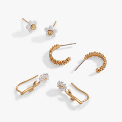 Daisy Earring Set of 3 Gold | Alex and Ani