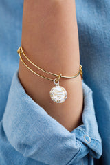 Bloom Your Own Way Bangle Gold | Alex and Ani