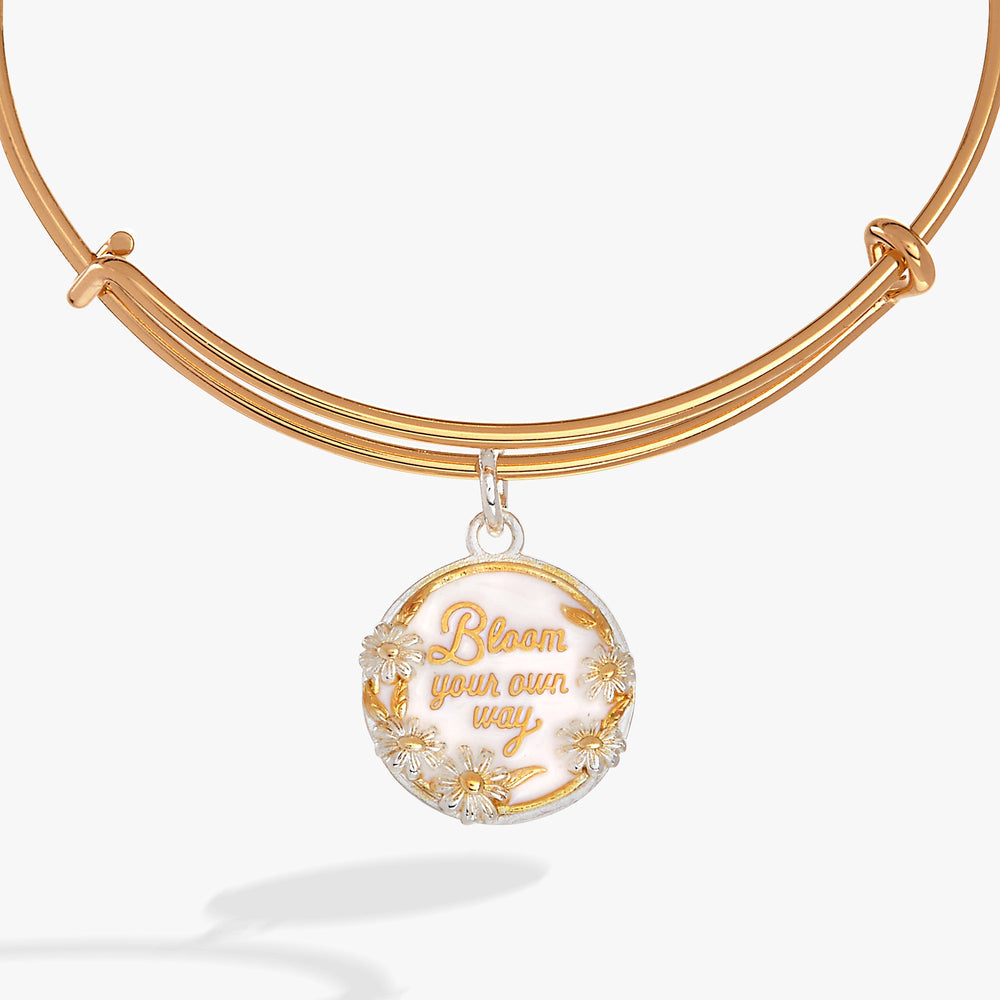 Bloom Your Own Way Bangle Gold | Alex and Ani